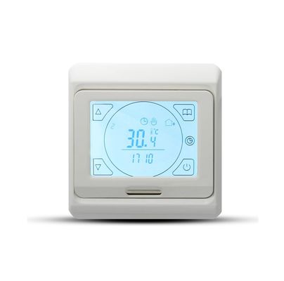 LCD Display Touch Screen Heating Thermostat E91 IP20 With 16A Current Lode