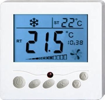 thermostat 100~240V d'unité de bobine de fan de la fréquence 50/60Hz avec l'écran d'affichage à cristaux liquides