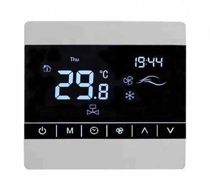 Thermostat programmable d'écran tactile de bobine de fan avec le grand affichage d'écran d'affichage à cristaux liquides